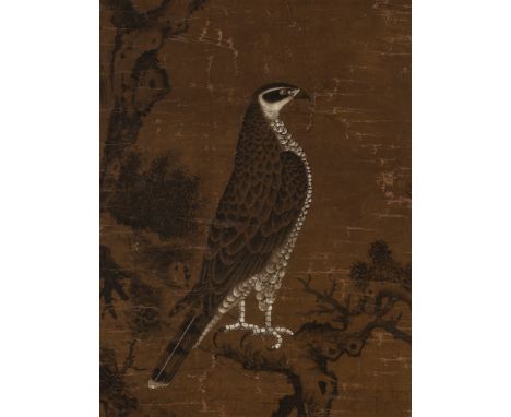 'YELLOW HAWK ON AN OLD JUNIPER', AFTER ZHANG SHUNZI AND XUEJIE WENG, MING DYNASTYChina, 1368-1644. Ink and watercolors on ver