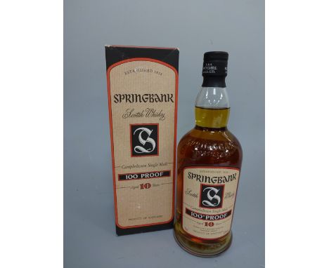 SPRINGBANK TEN YEAR OLD SINGLE MALT SCOTCH WHISKY, 75cl, 57% vol in carton