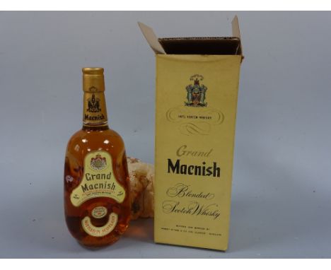 GRAND MACNISH BLENDED SCOTCH WHISKY, 26 2/3 flozs, 70% proof, in carton