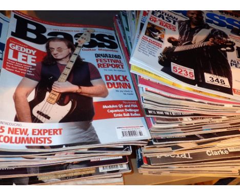 Shelf of music related magazines 