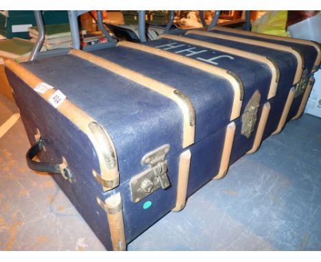 Antique bentwood travel trunk 