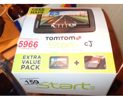TomTom sat nav extra value pack CONDITION REPORT: Complete with all parts including charger and manual at lotting.