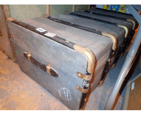 Antique bentwood travel trunk