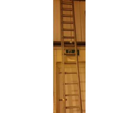 Extra long aluminium double extension ladder 