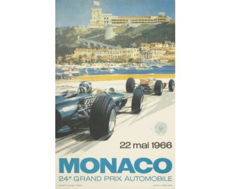 MICHAEL TURNERMONACO 24e GRAND PRIX AUTOMOBILE. 1966.offset lithographic poster in colours, 1966, cond A, printed by J. Ramel