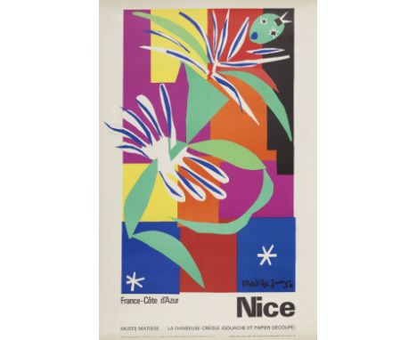 HENRI MATISSE (1869-1954)NICE. FRANCE COTE-D'AZUR, La danseuse créolelithographic poster in colours, 1965, printed by Mourlot