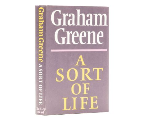 Greene (Graham) A Sort of Life, first edition, signed presentation inscription to George Barker to front free endpaper, origi