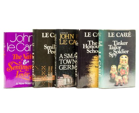 Le Carré (John) [The Karla Trilogy], 3 vol., compising Tinker Tailor Soldier Spy, bookplate signed by Alec Guinness facing ti