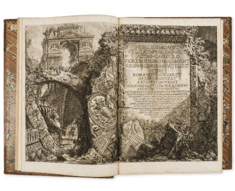 Piranesi (Giovanni Battista) Le Antichità Romane, 4 vol., an early edition, including letterpress title to vol. I, frontispie