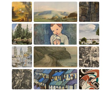 MIXED PAINTINGS, PICTURES AND PRINTS GROUP to include a large naive oil on board depicting people by a lake with buildings se