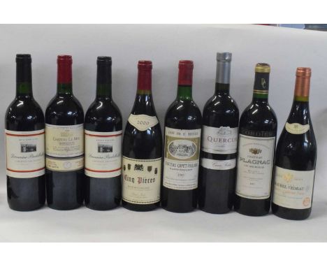 A mixed lot of red wine, mainly French, to include Chateau de MAs Bordeaux 1998, Chateau Plagnac Cru Bourgeois Medoc 1987, an