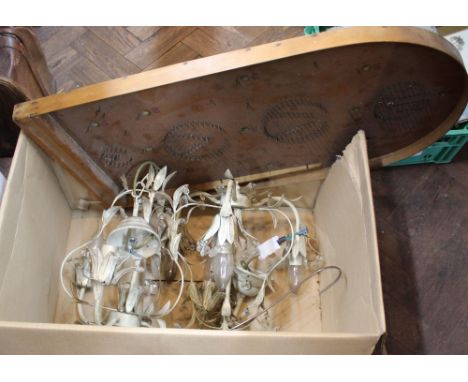 Two droplet ceiling lights plus a bagatelle board