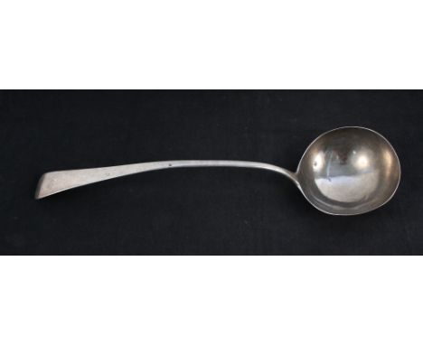 A Georgian silver ladle, London 1805 with initial to handle