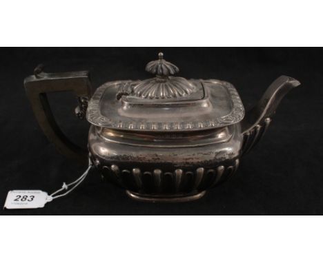 A silver bachelors teapot, Birmingham 1905