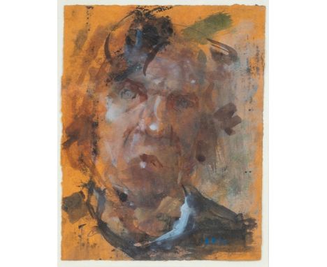 Friedel Anderson (Oberhausen 1954). Selbstbildnis 3.7.95. 1995. Gouache. 13 x 10,5 cm. L. u. monogr. FA, r. u. dat. 3.7.95, u