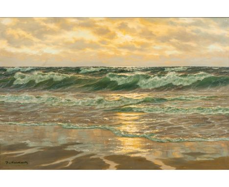 Patrick von Kalckreuth (Kiel 1898 - Starnberg 1970). Brandung. Öl/Lw. 60,5 x 90 cm. L. u. sign. P. v. Kalckreuth. Signatur na