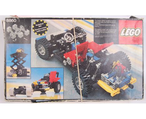 An original vintage&nbsp; Lego Technics 8860 Car Chassis. Within the original box with instruction manual. Unchecked for comp