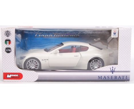 An original Mondo Motors 1/18 scale diecast model Maserati sports car. Mint, within the original box.&nbsp;