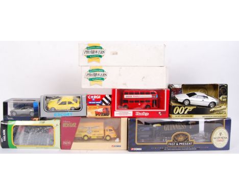 A collection of approx 11x assorted various branded diecast model vehicles to include; Lledo Pro Movers. Corgi; Hamleys Londo