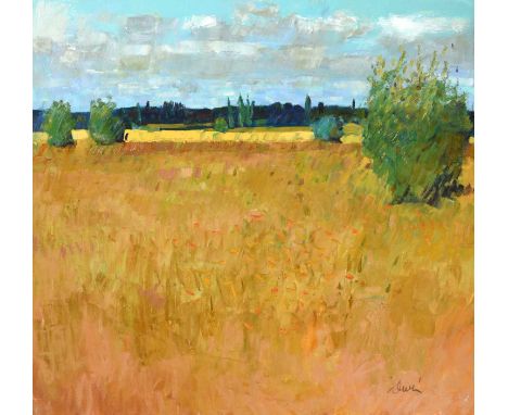 George Devlin (1937-2014) Scottish"Showers in the Val D'Oise"Signed, oil on canvas, 79cm by 84cmGood overall condition. Glaze
