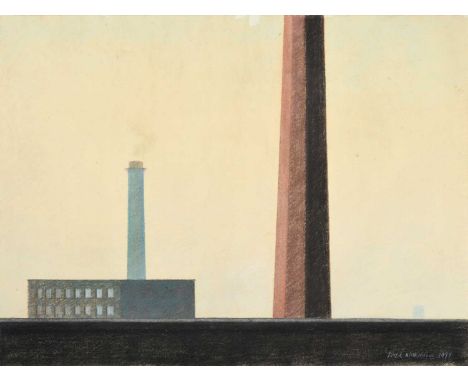 Derek Wilkinson (1929–2001)Factory chimneysSigned and dated 1973, pastel, 46cm by 60.5cm
