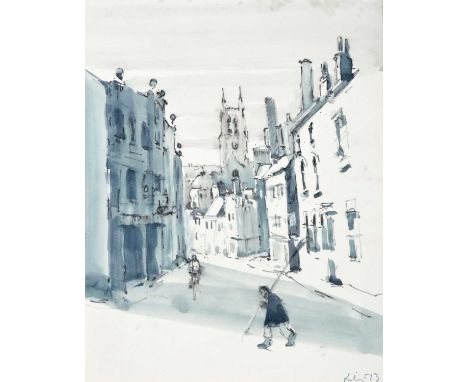Harold Riley DL, DLitt, FRCS, DFA, ATC (b.1934)Chimney SweepSigned and dated (19)73, mixed media, 31cm by 24cm Property of a 