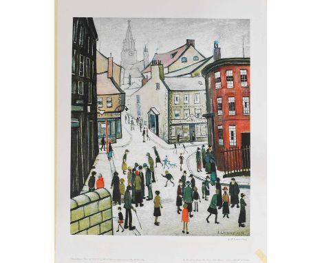 After Laurence Stephen Lowry RBA, RA (1887-1976)"Berwick-on-Tweed"Signed, with the blindstamp for the Fine Art Trade Guild, a