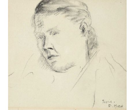 Paul Maze (1887-1979) French"Jessie"Signed and inscribed, pencil, together with a further conté crayon sketch of Jessie and a