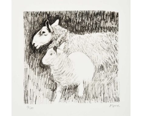 Henry Moore OM, CH, FBA (1898-1986)'Sheep and Lamb', 1974Signed and numbered 16/50, lithograph, 17.5cm by 18cmSold together w