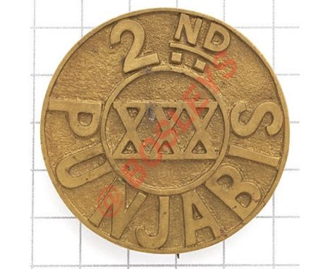 Indian Army. 2nd 30th Punjabis pagri badge. Post 1903 die-cast brass example. Disc inscribed “2nd Punjabis”, “XXX” to centre 