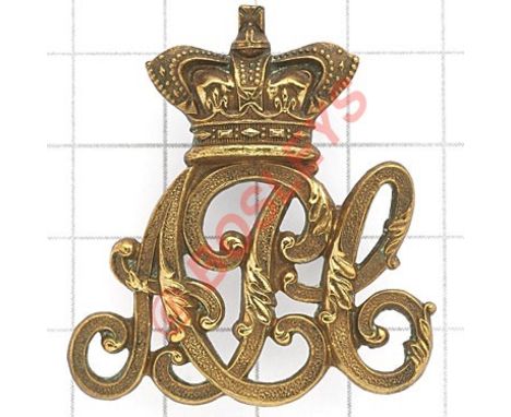 Army Pay Corps Victorian OR’s brass cap badge. Die-stamped crowned APC cypher. (KK 1034)  Loops VGC 