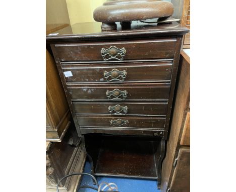 EDWARDIAN BEECH MANUSCRIPT CABINET 