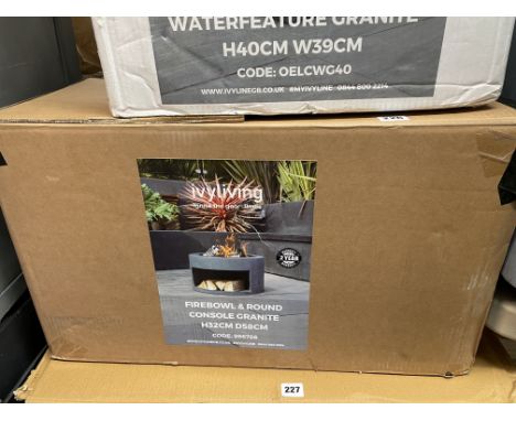 BOXED FIRE BOWL AND CONSOLE