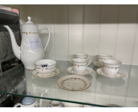 ROYAL WORCESTER GOLD CHANTILLY COFFEE SET