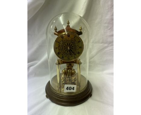 KUNDO ANNIVERSARY TYPE CLOCK UNDER GLASS DOME A/F