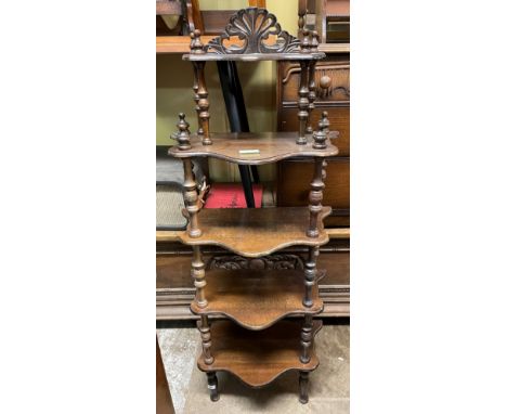 VICTORIAN STYLE BOBBIN TURNED WOTNOT STAND 