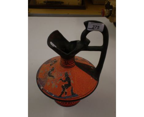 CERAMIC JUG FROM BERLIN MUSEUM, MADE IN GREECE, BELIEVED TO BE A COPY OF A 490 B.C PIECE   