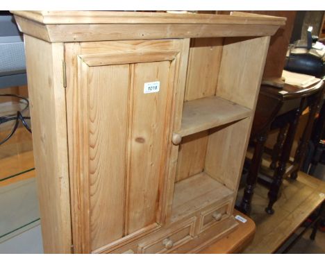 PINE WALL SHELF/CUPBOARD WITH DRAWERS 