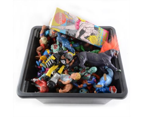 1980s / 1990s action figures and toys; one tub full including He-man, Thundercats, Power Rangers, and others, along with an e