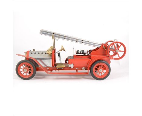 Mamod live steam; FE1 fire engine model, red body, no box.