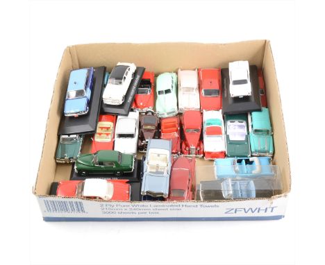 1:43 scale precision models; twenty eight including models by Franklin Mint, Road Signature, Vitese, Solido and others, mostl