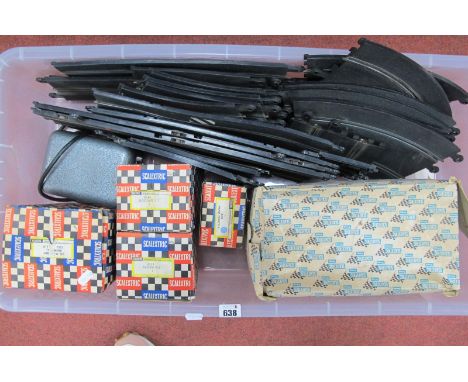 A Collection of Scalextric Trackside Buildings and Accessories, to include A209 grandstand TV camera gantry, A202 racing pit 