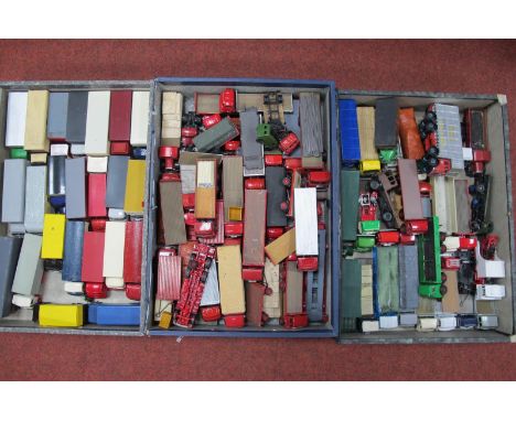 A Quantity of Predominantly Trackside 'OO' Scale Diecast and Plastic Model Commercial Vehicles, including haulage, box vans, 