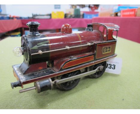 A Marklin (Germany) Pre War 'O' Gauge 0-4-0 Tank Locomotive, electric 4 volt, missing tender, buffer coupling, external switc