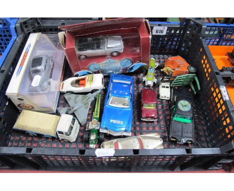 Thirteen Diecast Model Vehicles, by Corgi, Dinky, Matchbox, Polistil to included Corgi Toys The Green Hornets, Black Beauty D