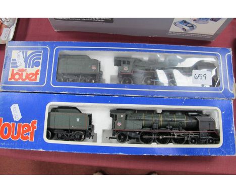 Two Jouef Boxed 'HO' Gauge S.C.N.C.F Steam Locomotives and Eight Wheel Bogie Tenders, a Ref No 8269 2-8-2 R/No 141-P-102, and