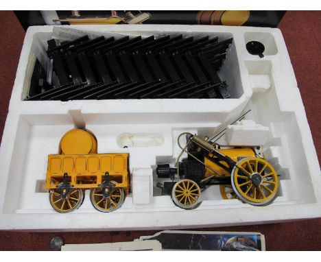 A Boxed Hornby Railways Stephensons Rocket Real Steam Train Set, 3½" gauge model.