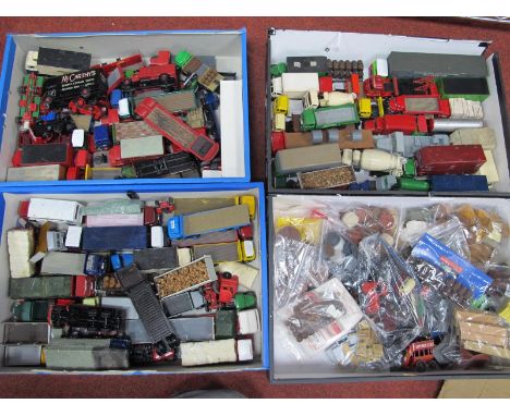 A Quantity of Predominantly Trackside 'OO' Scale Diecast and Plastic Model Vehicles, vehicle loads, spare parts, many repaint