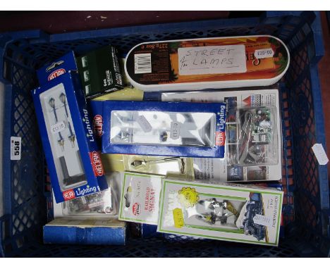A Small Quantity of Trackside and Platform Lighting, (various scales), by Peco, Heljan, model power etc.