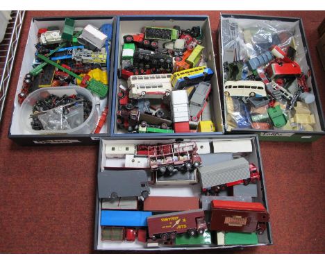 A Quantity of Predominantly Trackside 'OO; Scale Diecast Model Vehicles, loads, spare parts, many repainted models, small par